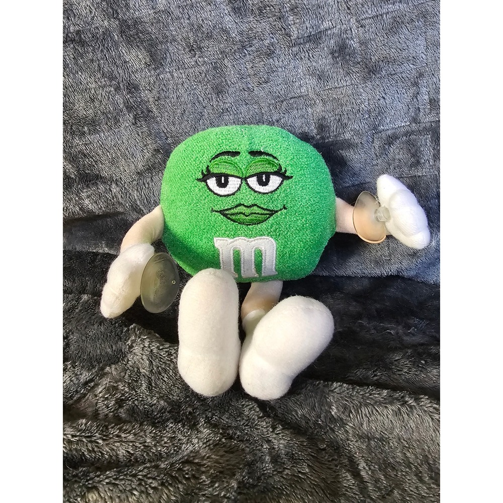 Gallerie Green M&M Stuck on You Window Suction Cup 8" Plush -‎ Vtg 80s